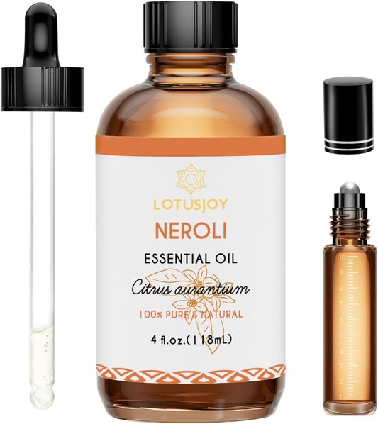 Neroli Essential Oil Organic for Skin Diffuser Room Spray, 100% Pure Bitter Orange Blossom Essential Oil Neroli 4 Oz