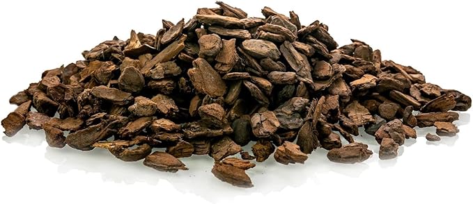 New Zealand Pinus Radiata Bark - Organic Hand Mixed New Zealand Orchiata Pine Bark for Orchids - Medium Chips 9-12mm - 4 Quart Bag