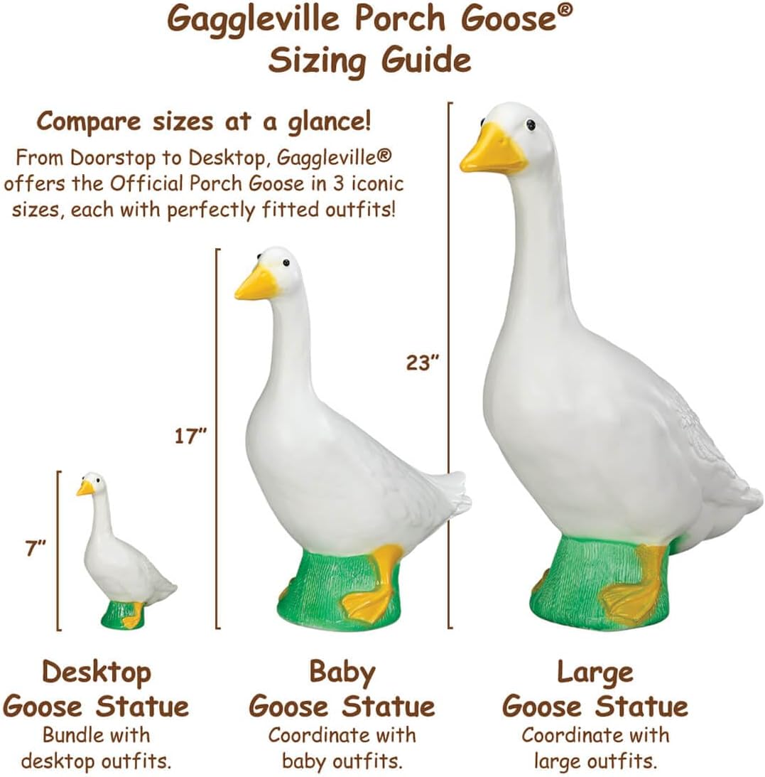 Fox Valley Traders Gaggleville 23" Large White Goose, Plastic Garden Décor, Vibrant and Clean Painted Goose Feet - Indoor or Outdoor Decorative Figurine for Garden, Patio, or Entryway Accent