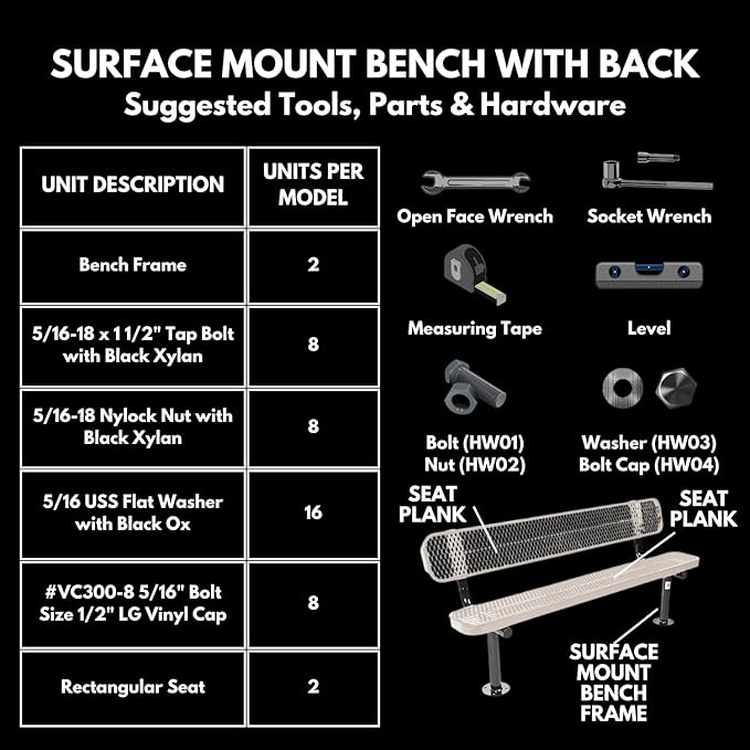 Coated Outdoor Furniture Heavy-Duty Outdoor Bench Thermoplastic Coated, Expanded Metal, Commercial-Grade Seating, Made in America (Surface with Back, 8 Ft, Textured Sandstone)