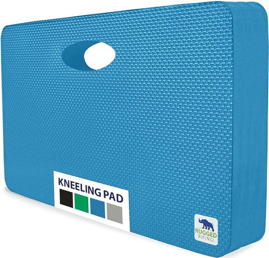 Rugged Rhino Soft Foam Kneeling Pad, Thick Knee Mat Resists Water, Durable Shock Absorbent Pads, Comfortable Strong Rebound, Gardening, Mechanic Tools, Bath Tub Essentials Bright Blue
