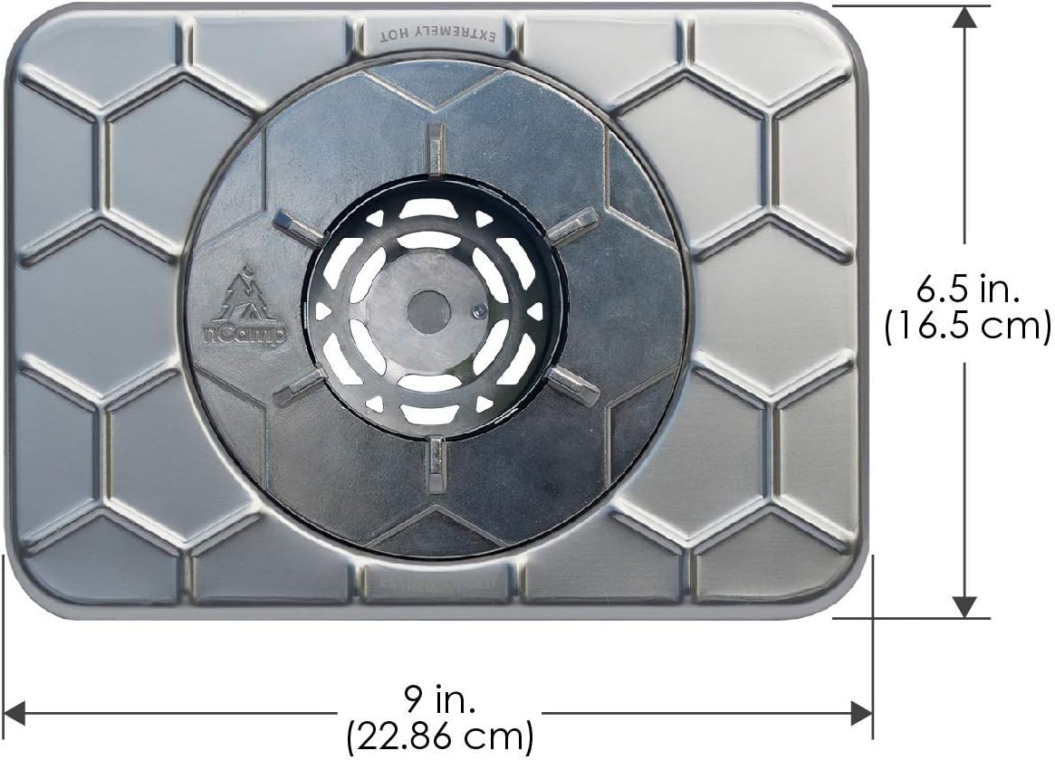 nCamp 4 Piece Outdoor Camping Cooking Stove Prep Surface Set with Carrying Case for Hiking and Backpacking