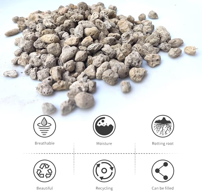 Organic Pumice for Bonsai and Horticultural 100% Natural (3 gallons, 1/2 inch)