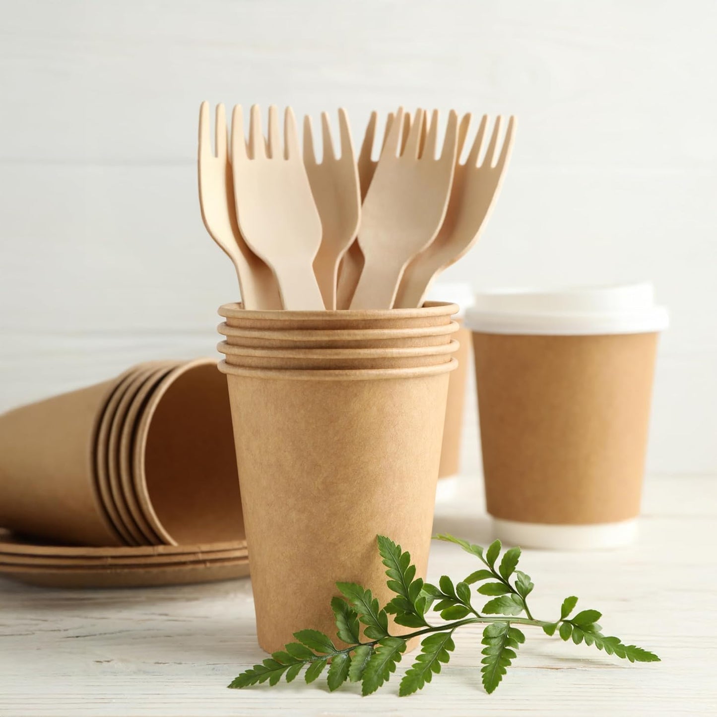 Disposable Wooden Forks – 360 Pcs Compostable Wooden Forks, Biodegradable Eco-Friendly Utensils Alternative to Plastic Cutlery for Parties, Weddings, Events & Camping