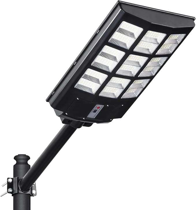 6000W Solar Street Lights Outdoor – 240,000LM 7000K LED with Motion Sensor, 324 LEDs, 240° Wide Angle, IP65 Waterproof, Dusk to Dawn Solar Flood Lights for Yard, Parking Lot, Garage
