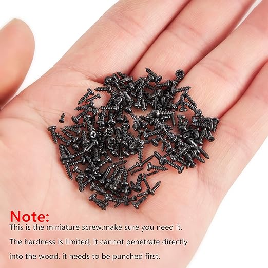 LYJEE Small Screws Assortment Kit, 1000pcs Miniature Phillips Replacement Screws for Glasses Watch Clock, 10 Kinds M1 M1.2 M1.4 M1.7 Phillips Head Self-Tapping Screws