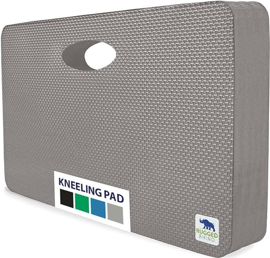 Rugged Rhino Soft Foam Kneeling Pad, Thick Knee Mat Resists Water, Durable Shock Absorbent Pads, Comfortable Strong Rebound, Gardening, Mechanic Tools, Bath Tub Essentials Slate Gray