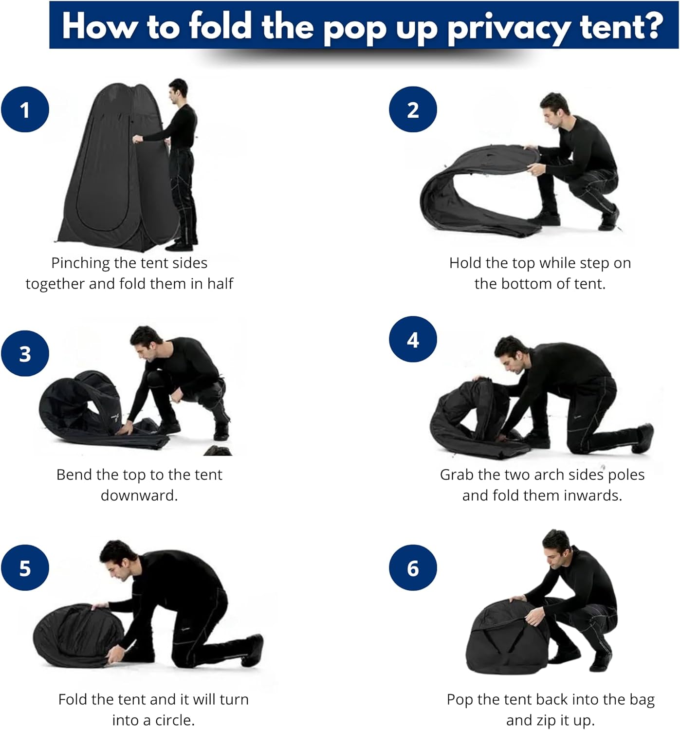 BlackTerra Portable Toilet for Adults - Portable Toilet for Camping Privacy Outdoor Bathroom Tent XL Portable Toilet Set for Adults