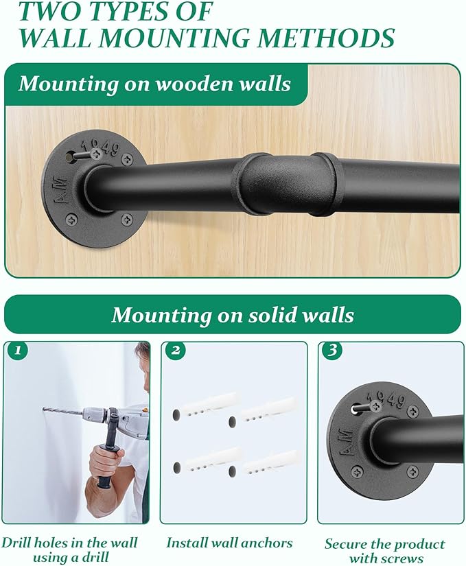 Plant Hanger Indoor, Hanging Planters Rod for Indoor Plants with 3 Hanging Chains, Wall Plant Hanging Rod for Window Ceiling, 38.2 Inch, Metal/Black, Pots Not Included…