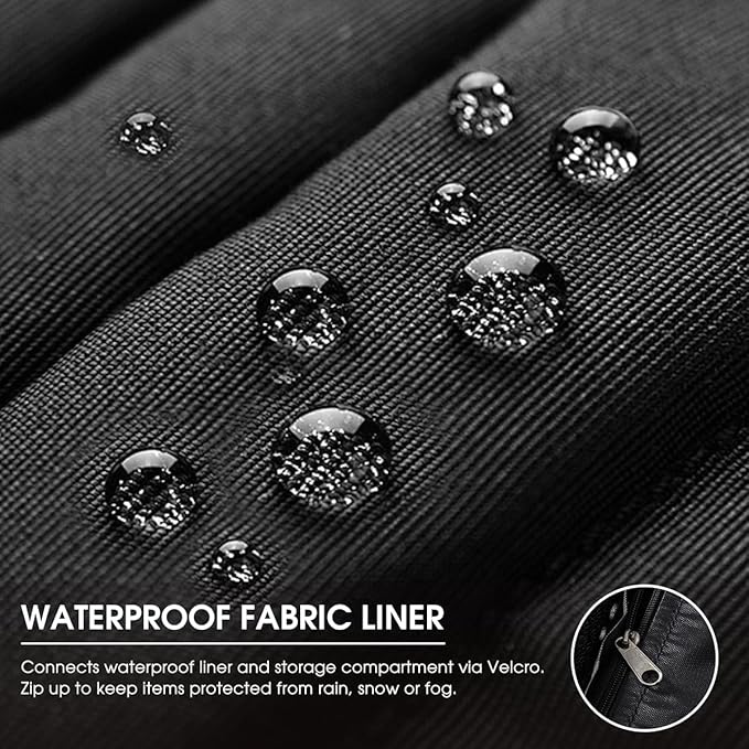 Outdoor 170 Gallon Water-Resistant Wicker Storage Box with Wheels, PE Rattan Deck Box with Waterproof Liner for Outside, Patio Storage Container with Hinged Lid, Horizontal Bin, Brown