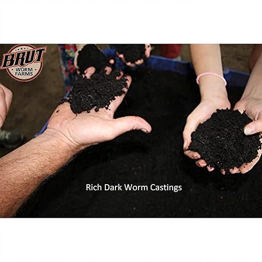 Brut Organic Worm Castings – 30 Lb – Garden's Elixir for Thriving Blooms & Harvests! (8 Pack)