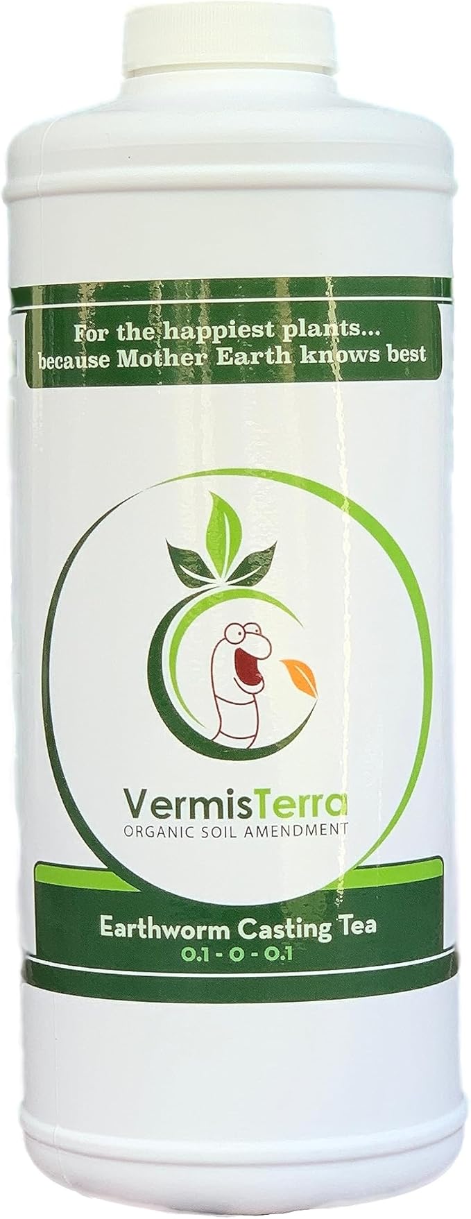 Worm Tea for Gardening and Composting - 32oz Quart - Organic Earthworm Soil Enhancer - Vermicompost Fertilizer - Increase Yields, Boost Growth - Vegetables, Flowers, Fruit and Trees - Plant Probiotic