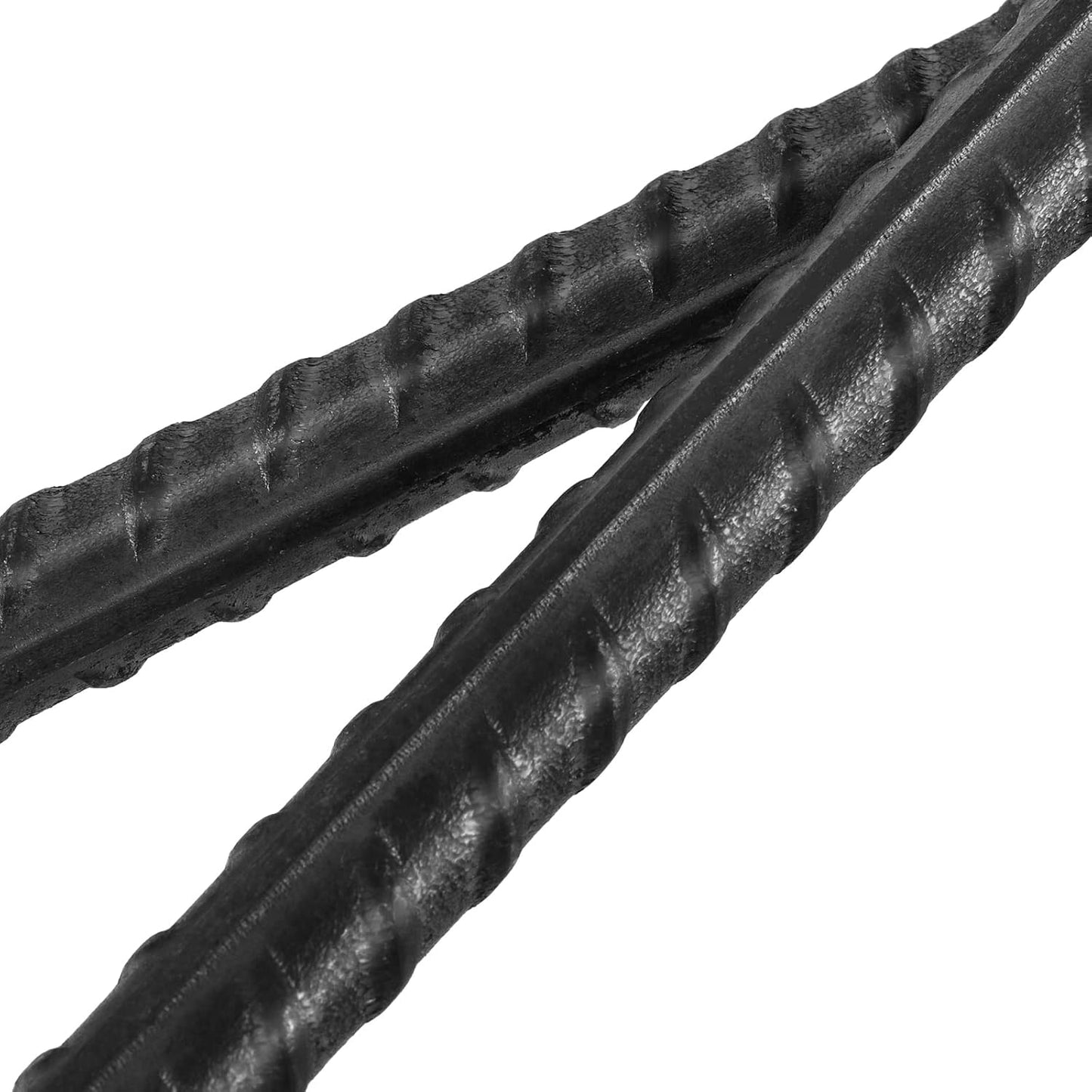 16 PCS 15 Inch Black Ground Rebar Stakes, Heavy Duty Hook Ground Anchors Stakes, Straight Metal Stakes for Concrete Forming, Camping Tent, Plant Stakes, 3/8” Thick