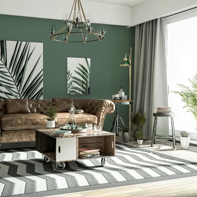 Dimoon 78.7''x17.7'' Green Peel and Stick Wallpaper Contact Paper Modern Self Adhesive Wall Paper Removable Renter Friendly Textured Solid Color Shelf Cabinet Vinyl Roll (78.7''x17.7'',Dark Green)