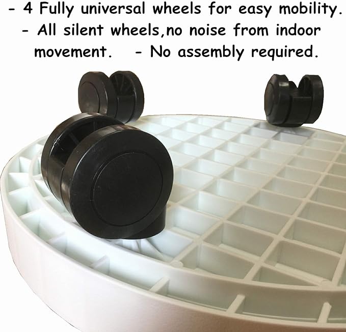 2 Pack of 12.6 Inch Heavy Duty Plant Caddy with Wheels,Rolling Plant Stand Pot Trolley,Wheeled Planter Saucer Tray,Potted Flower Mover Dolly with Casters Round Coaster for Indoor Outdoor