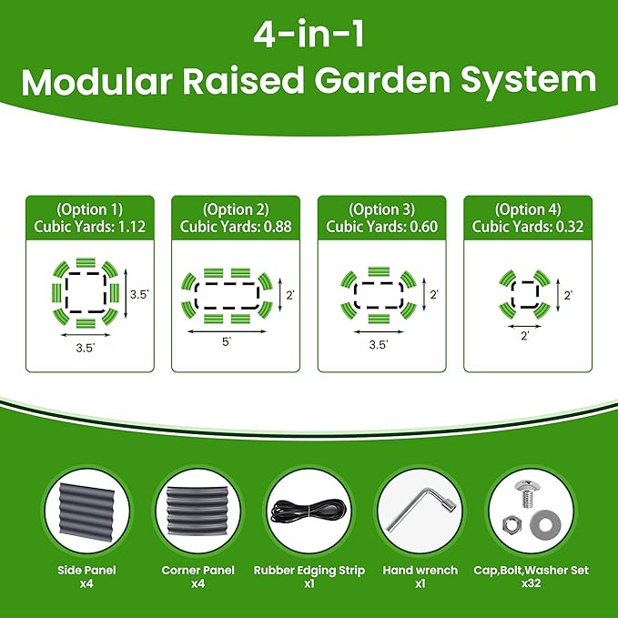 Raised Garden Bed 5x2x1.4 Ft Planter Box for Outdoor - Zinc-Aluminum-Magnesium Stainless Steel Durable Metal Garden Beds Kit for Vegetables, Flowers, Herbs and Succulents, Deep Grey