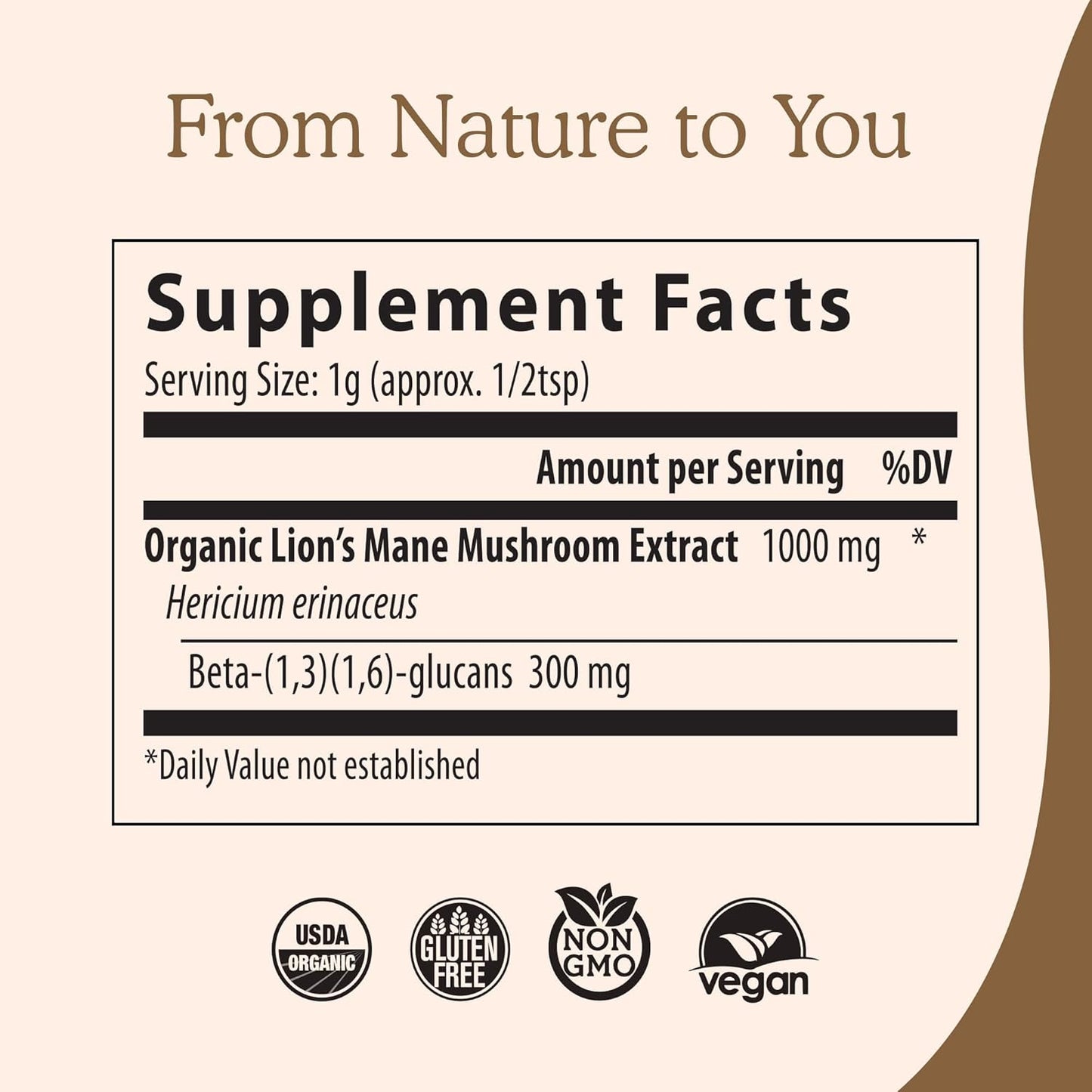 Real Mushrooms Lions Mane Mushroom Supplement - Organic Lions Mane Extract Powder for Overall Wellness with Adaptogens – Functional Vegan, Non-GMO Blend with 60 Servings