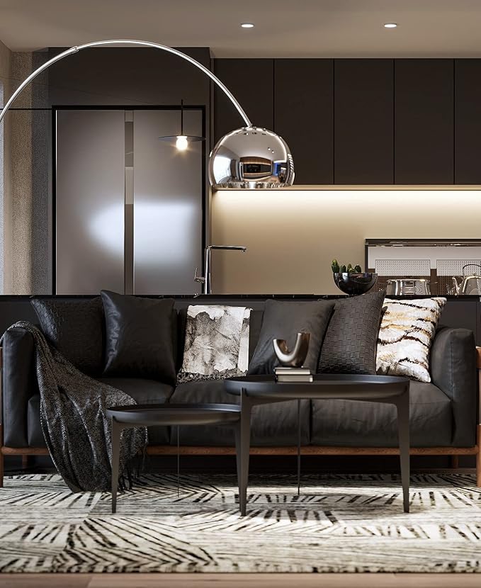 Dimoon 118''x23.6'' Black Peel and Stick Wallpaper Contact Paper Modern Self Adhesive Wall Paper Removable Renter Friendly Textured Solid Color Shelf Cabinet Vinyl Roll (118''x23.6'',Black)