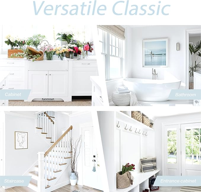 Dimoon 236''x17.7'' White Thicken Peel and Stick Wallpaper Contact Paper Modern Self Adhesive Wall Paper Removable Renter Friendly Textured Solid Color Vinyl Roll (236''x17.7'',White Thicken)