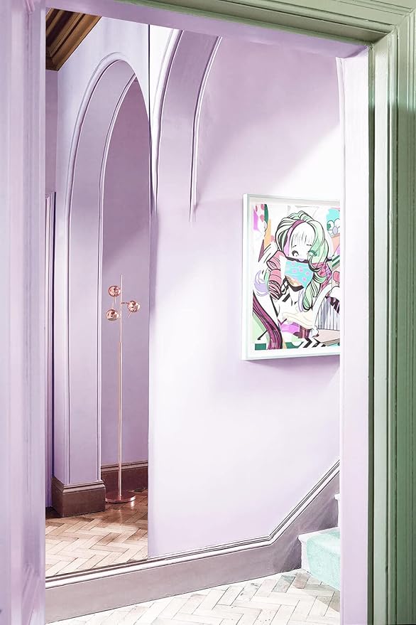 Dimoon 118''x17.7'' Purple Peel and Stick Wallpaper Contact Paper Modern Self Adhesive Wall Paper Removable Renter Friendly Textured Solid Color Shelf Cabinet Vinyl Roll (118''x17.7'',Light Purple)