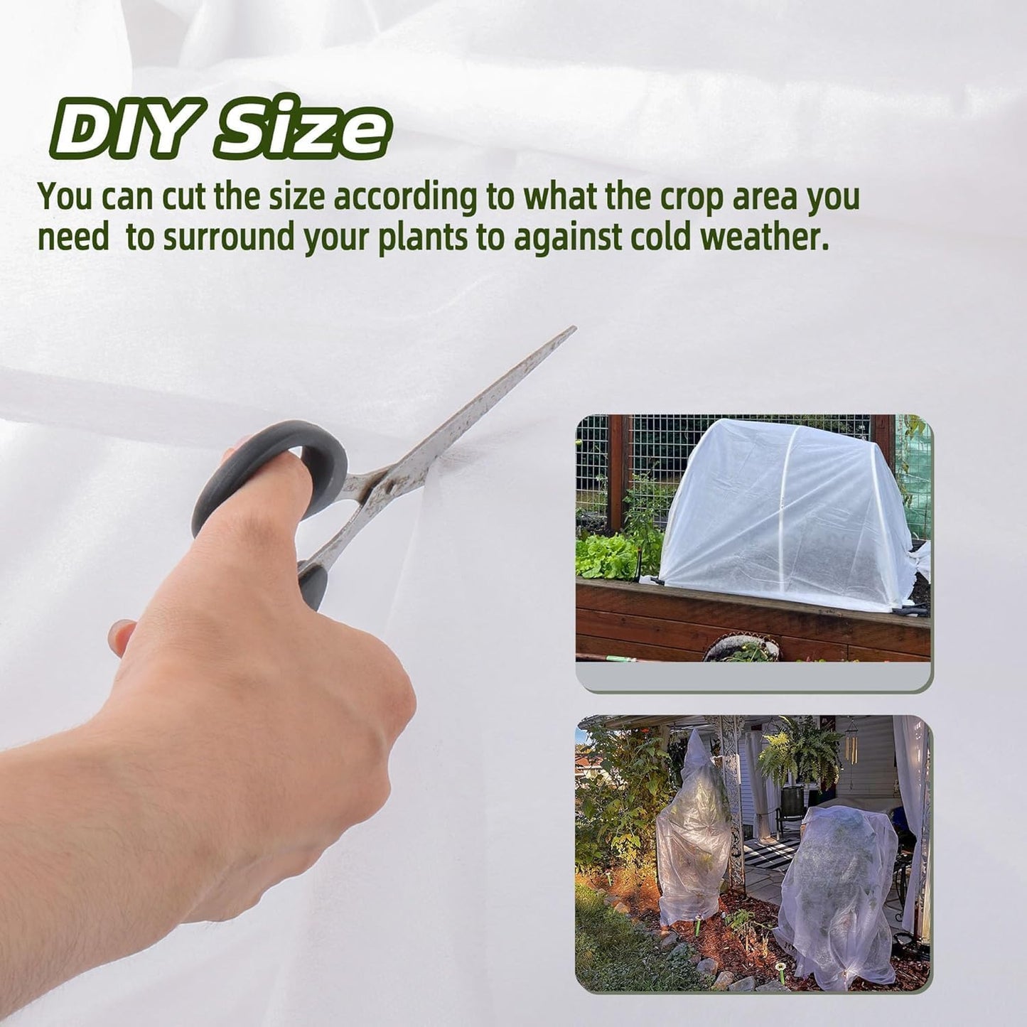 3pack 10x50ft Plant Covers Freeze Protection- Frost Cloth Blanket Floating Row Cover for Winter 0.9 oz/yd