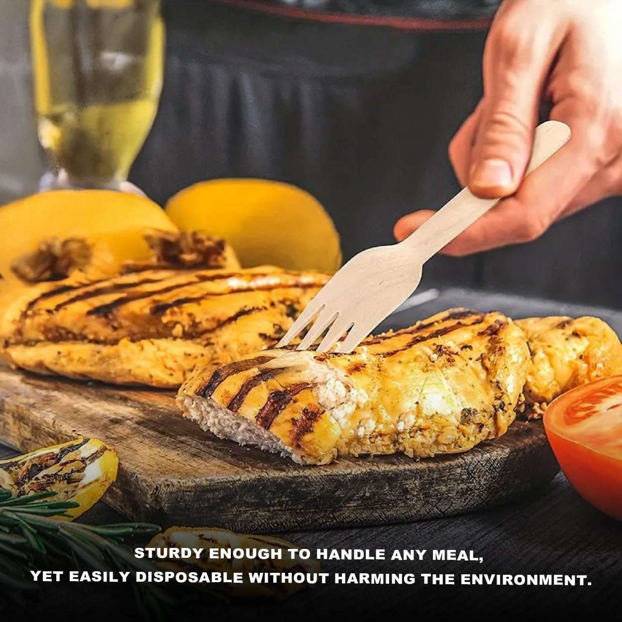 Disposable Wooden Forks – 360 Pcs Compostable Wooden Forks, Biodegradable Eco-Friendly Utensils Alternative to Plastic Cutlery for Parties, Weddings, Events & Camping