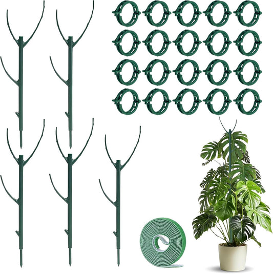 5pack Stackable Monstera Support Frame Set Indoor Outdoor Plant Gardening Supports Ideal for Climbing Plants, Potted Plants, and Other Horticultural Accessories