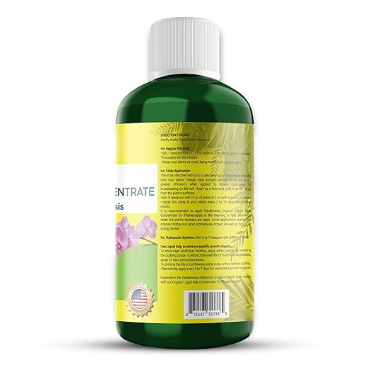 Organic Premium Kelp Seaweed Concentrate: Fertilizer for Phalaenopsis Orchids – Liquid Plant Fertilizer – Orchid Bloom Booster – Seaweed Extract for Plants (8 OZ)