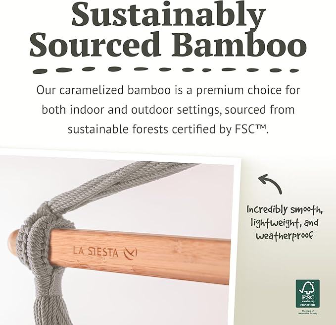 LA SIESTA® - Medium Basic Domingo Hammock Swing Chair & CasaMount - Weather & Tear Resistant Hanging Chair - Outdoor Indoor Hammock Chair w/Suspension Kit for Walls Ceilings Square Beams - Lime