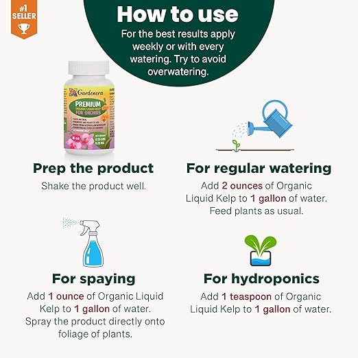 Orchid-Specific Organic Liquid Kelp Fertilizer - 32 oz - Nourish Your Orchids with Seaweed Power