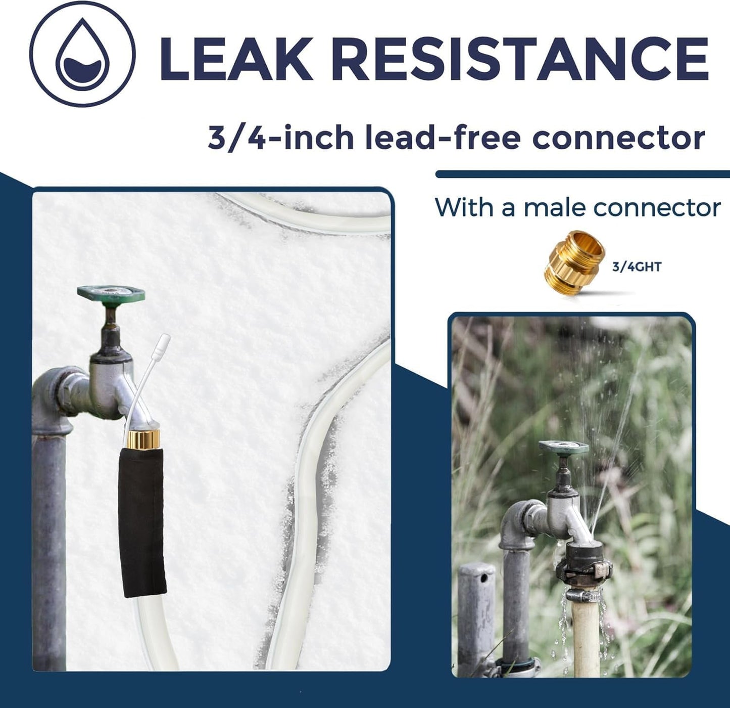 Giraffe Tools 25FT Heated RV Water Hose for Drinking with GFCI & Energy Saving Thermostat, 5/8-Inches Lead and BPA Free Heated Garden Hose Withstand Down to -20℉