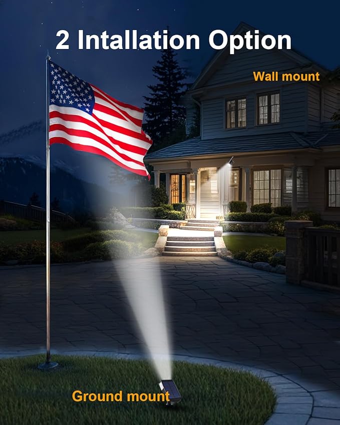 4 Pack Solar Powered Outdoor Spot Lights Outside Waterproof 20 LEDs Landscape Spotlights Dusk to Dawn for House Yard Tree, Plants, Walls, Path, Garden, Statues, Superior Accent Uplighting Cool White