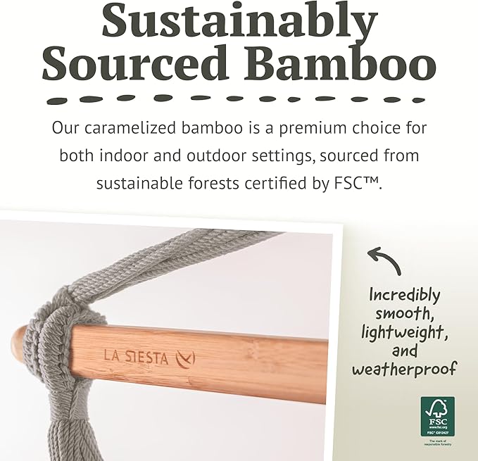 LA SIESTA® - Medium Basic Domingo Hammock Swing Chair & CasaMount - Weather & Tear Resistant Hanging Chair - Outdoor Indoor Hammock Chair w/Suspension Kit for Walls Ceilings Square Beams - Toucan