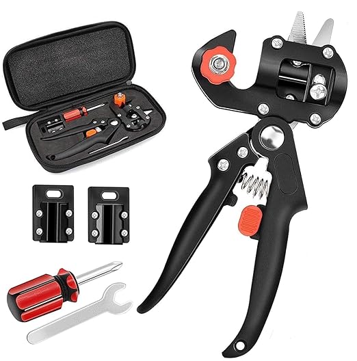 SUCA Grafting Tool Kit, Garden Pruner Tools with Replacement Blades, Plant Branch Vine Fruit Tree Cutting Tool Kits Scissors, Perfect for Fruit Trees Grafting (tool 1)