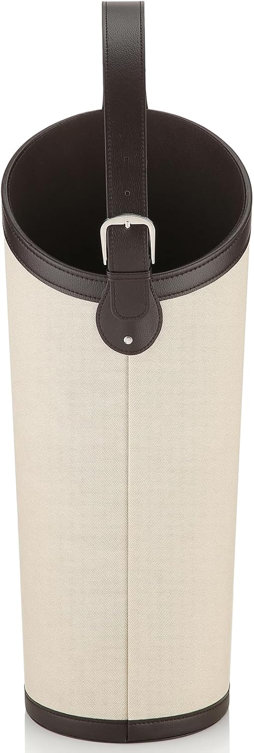 Artificial Leather Umbrella Holder Rack Hallyway Cane Stand for Entryway Large Capacity Can Storage 10 Umbrella Mid-Century Modern Stylish Umbrella Storage with Removable Drip Water Tray