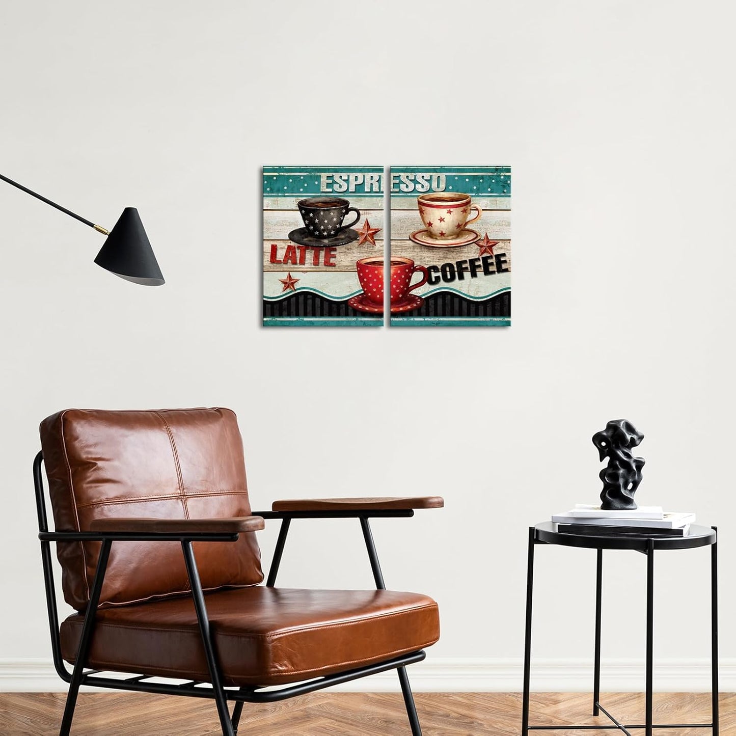 Red and Teal Kitchen Decor 12 x 16 Dining Room 2 Piece Wall Art