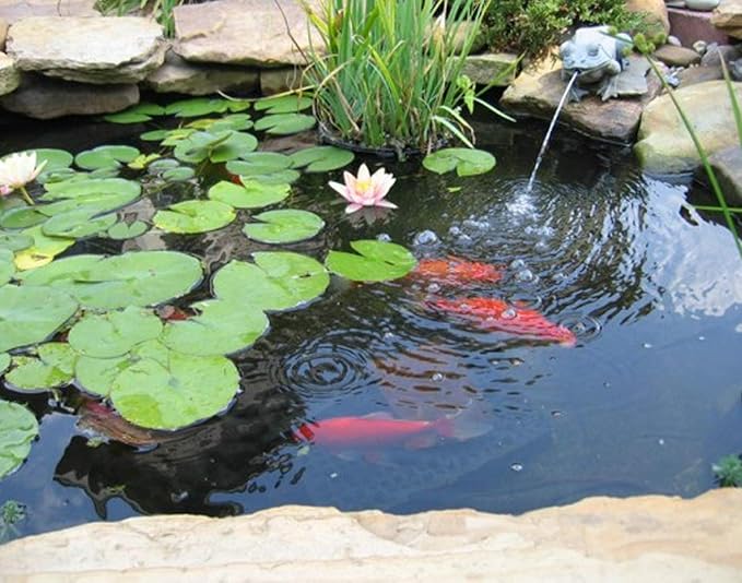 Small Pond Liner, 4 x 7 Feet 20 Mil Pond Liners for Outdoor Ponds, Black LDPE Pond Liner for Waterfall, Fish Ponds, Garden Fountain