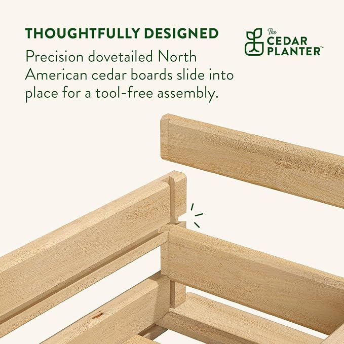 Greenes Fence Cedar Wood Planter Box with Wall Mount Brackets, 21" x 11" x 7" (2-Pack) - Made in USA with North American Cedar