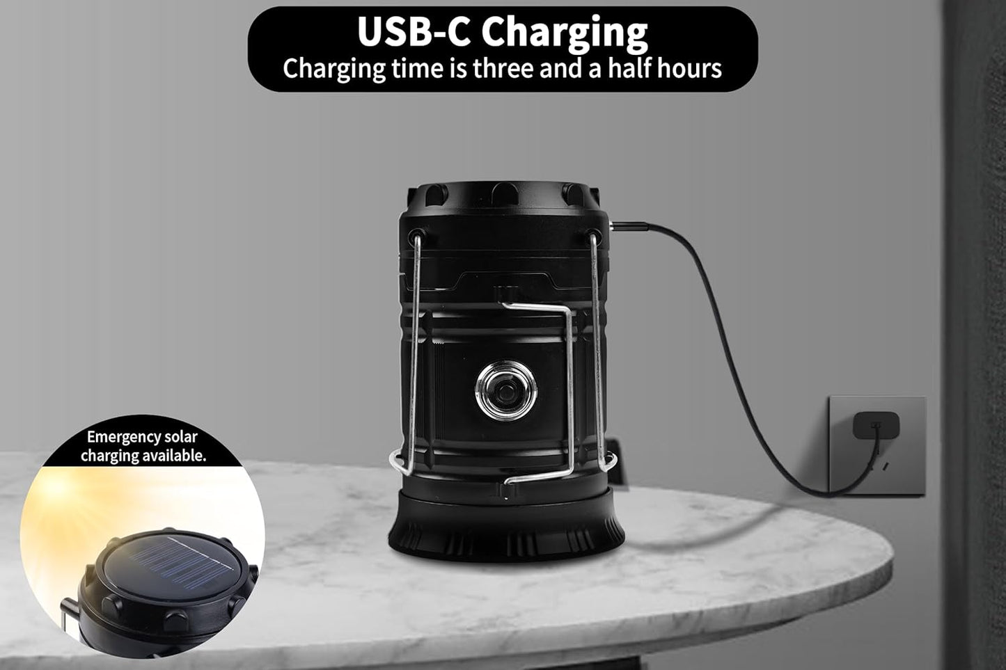 KunHe 12-Pack 1800mAh Collapsible Portable LED Camping Lantern Lightweight Waterproof USB Rechargeable LED Flashlight Kits for Indoor Outdoor Home Emergency Light Power Hiking