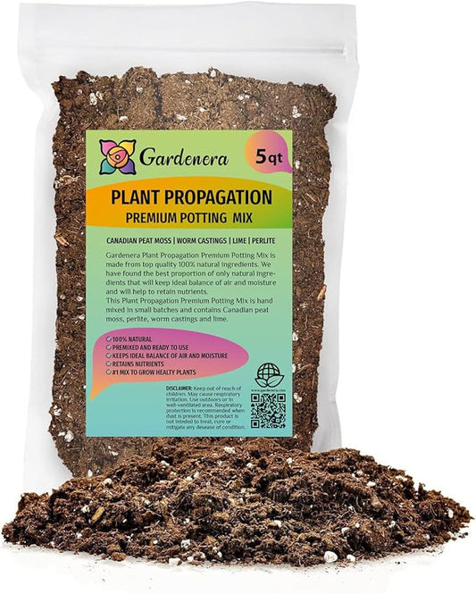 Organic Plant Propagation Premium Potting Mix - Achieve Ideal Air and Moisture Balance - 5 Quart