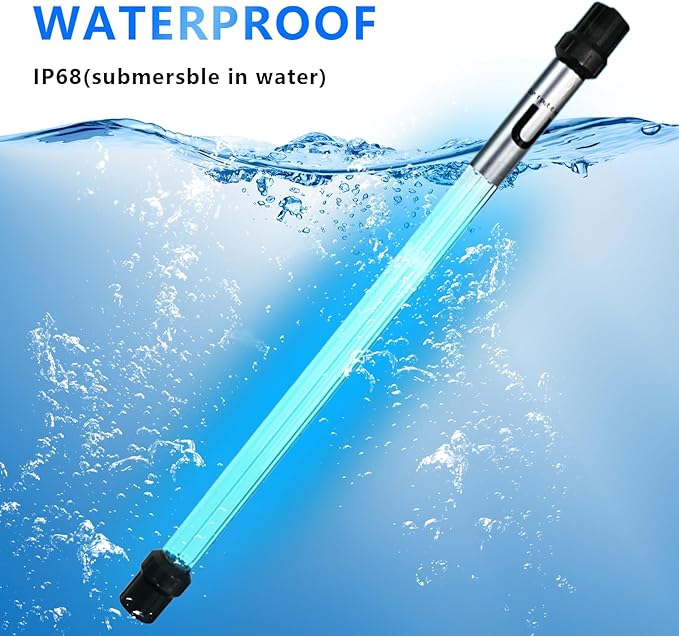 55W Aquarium UV Light for 500-5000 Gallon, UV Pond Light for Koi Pond, Swimming Pool, Spa, Large Fish Tank, Cold Plunge UV Light for Pond Algae Control