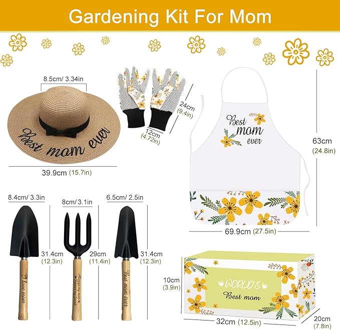 Gifts for Mom,Mom Gifts from Daughter, Birthday Gift for Mom Gardening Gifts for Women Gardening Tools Kit Outdoor Horticulture Starter, for mom,Garden Tools Kit for Mom Plant Lover