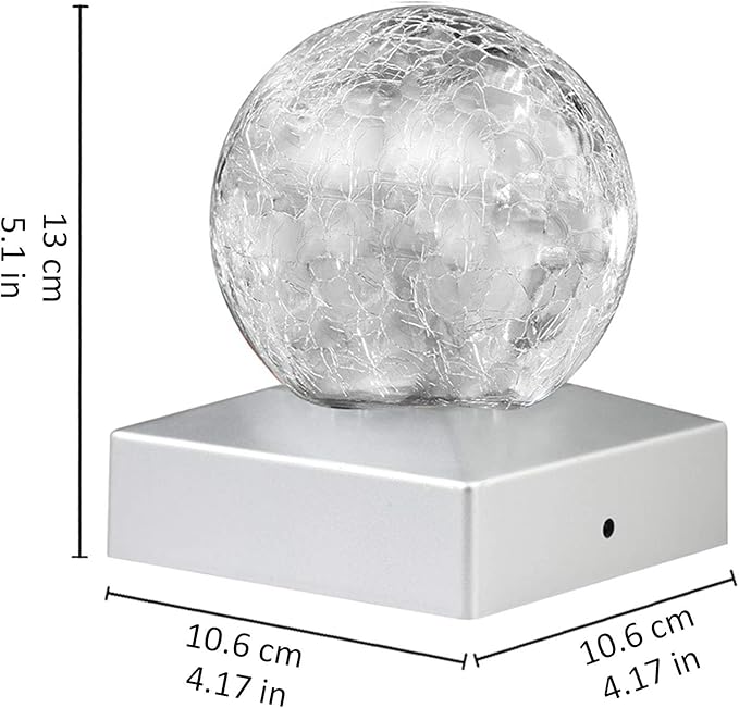 2PK Solar Post Cap Lights - Waterproof Outdoor Caps for Deck, Fence, Patio, LED Garden Decorative Lighting for Wooden or Vinyl Posts - Warm White