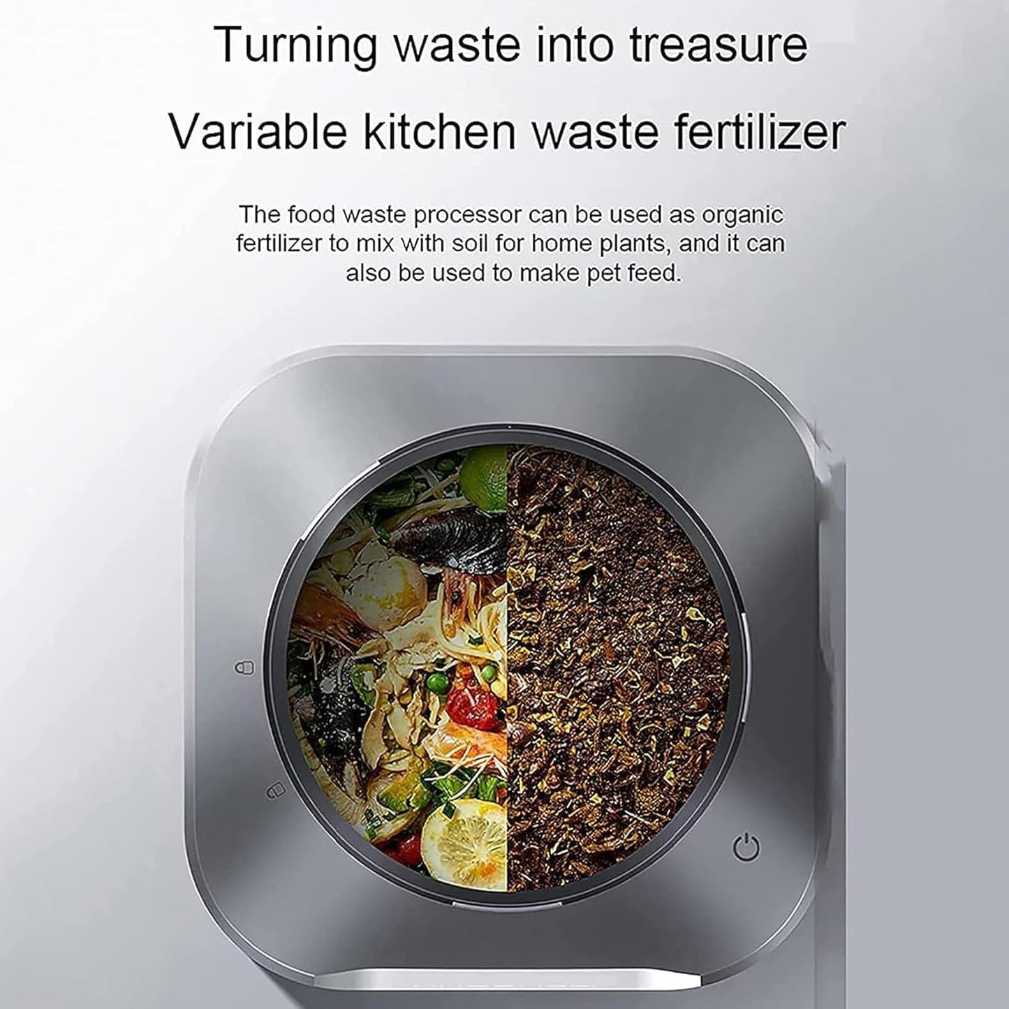 Smart Waste Kitchen Composter,Kitchen Compost Bin,Electric Composter with Single Button Design, Auto Food Cycler with 2.5L Drying Filter,for Apartment Kitchen Countertop,220V