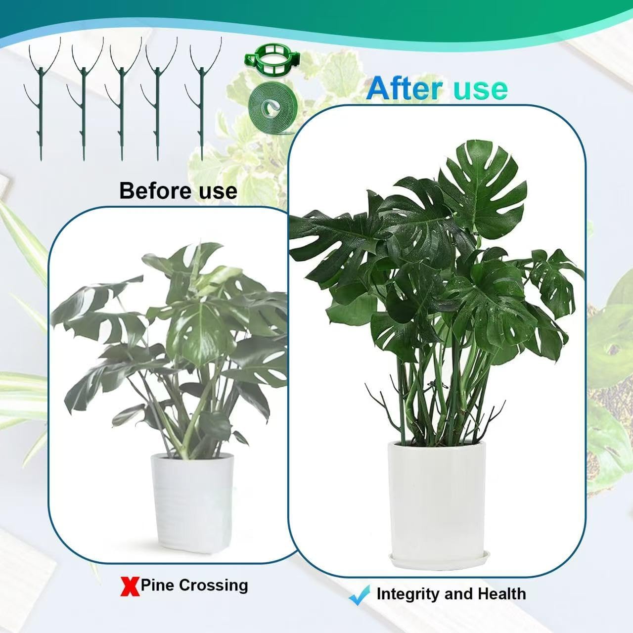 5pack Stackable Monstera Support Frame Set Indoor Outdoor Plant Gardening Supports Ideal for Climbing Plants, Potted Plants, and Other Horticultural Accessories