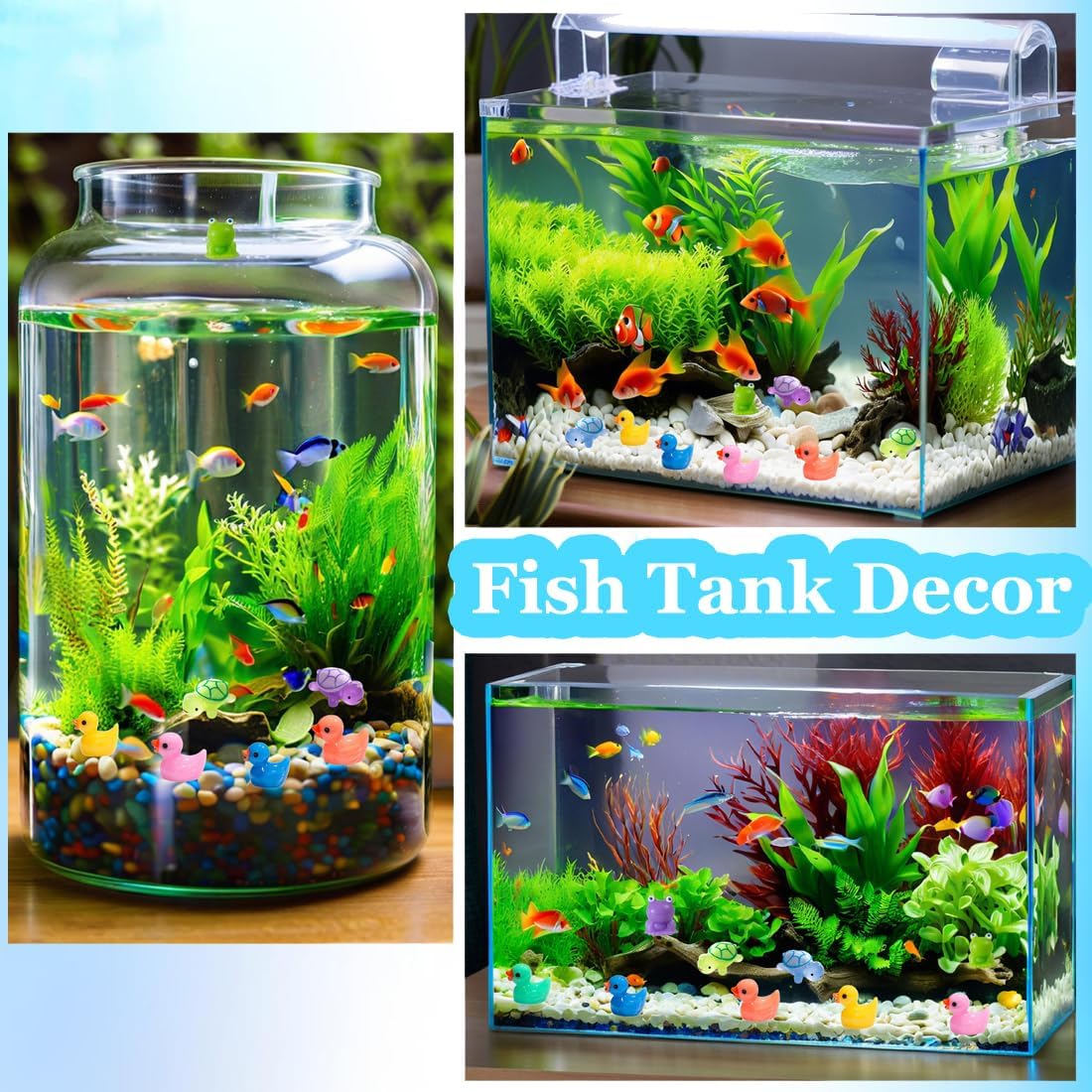 Mini Resin Animals Variety Pack 50 Mini Ducks Bunnies Frogs Turtles Chickens Tiny Little Animals Figures Small Plastic Animal Figurines Fairy Garden Accessories Outdoor Statues Pink