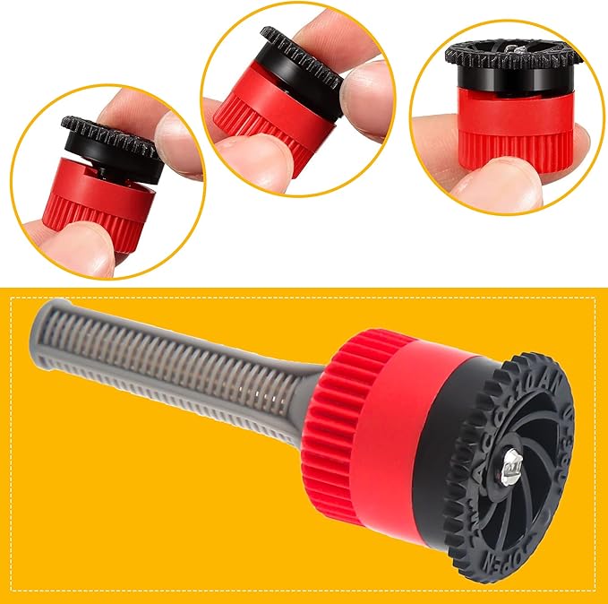 24 Pcs Variable Arc Nozzle Adjustable Sprinkler Nozzle High Efficiency Replacement Pop-up Sprinkler Heads Compatible for Sprinklers, 10VAN