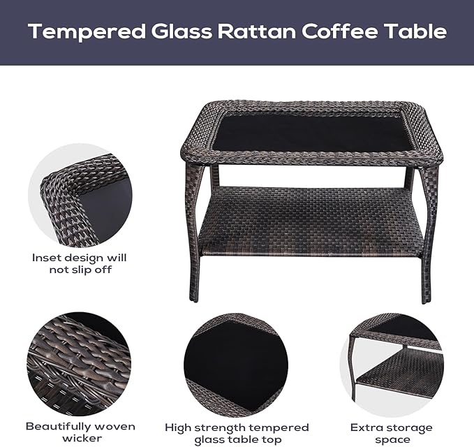 Outdoor Furniture Sectional Sofa L Shaped Couch - Patio Wicker Set with 2 Swivel Glider Chairs, 5 Piece Rattan Patio Conversation Sets with Gray Cushion for Deck Backyard Sunroom