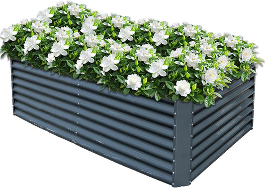 8x4x2FT Galvanized Planter Raised Garden Boxes Outdoor Large Metal Gardens Beds for Vegetables Flowers Herbs Succulents 478 Gallon Capacity