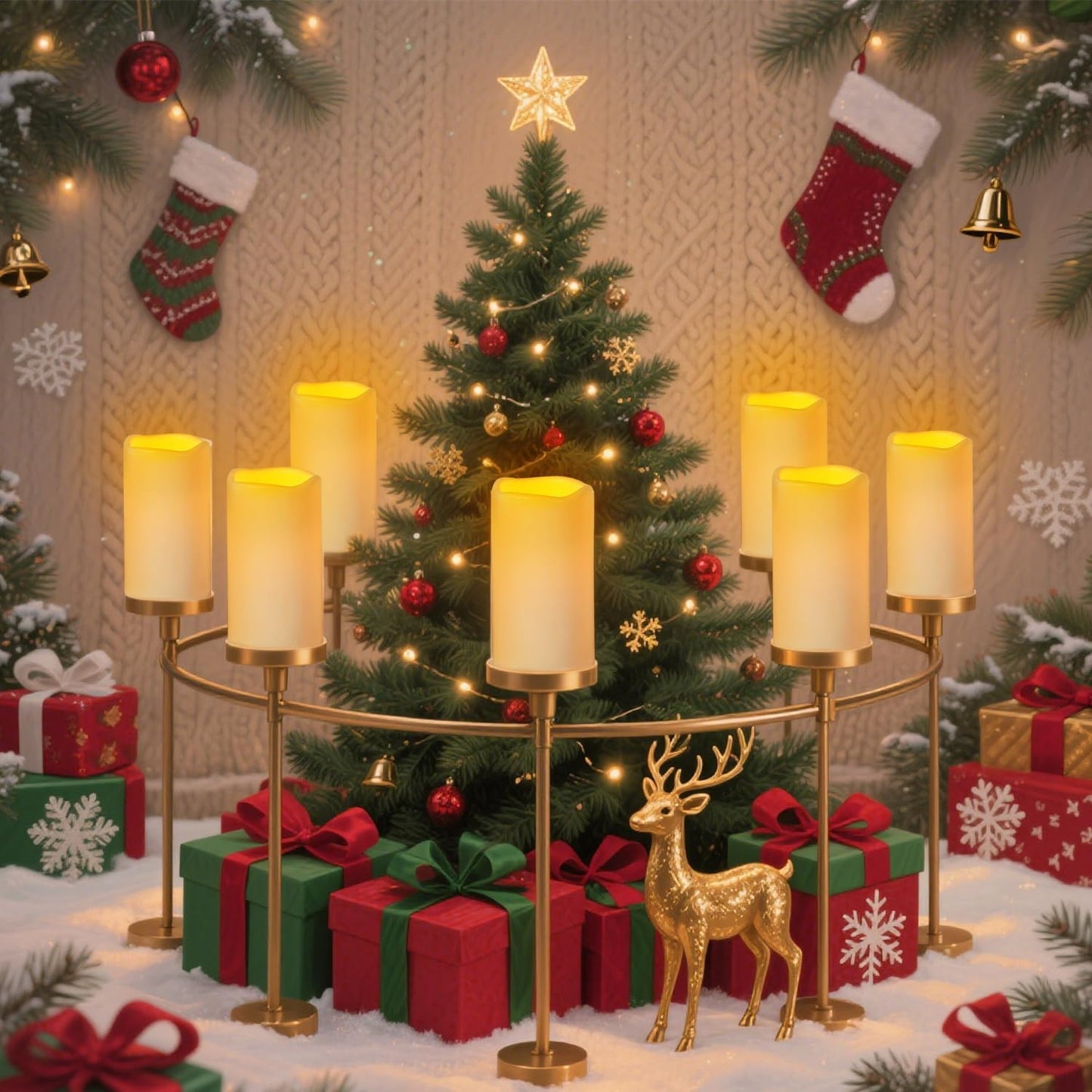 Flickering Flameless Candles Waterproof Large (D 3" x H 6") LED Candles, 2Pcs Pillar Outdoor Indoor Battery Operated Candles with Remote for Home/Wedding/Christmas/Holiday Décor